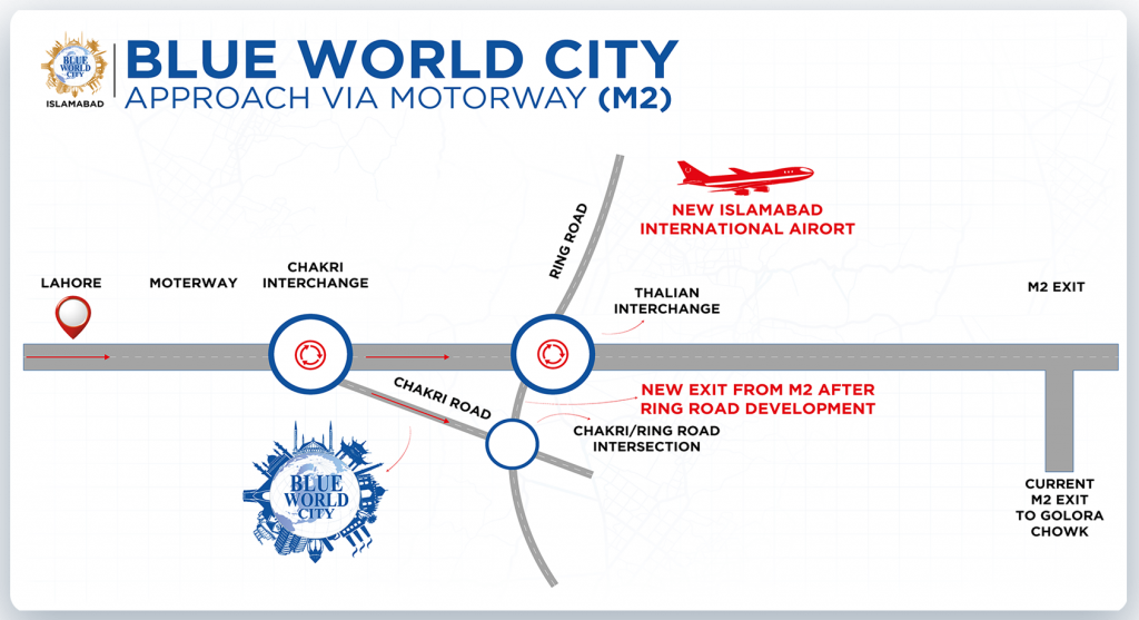 Blue World City Location Map