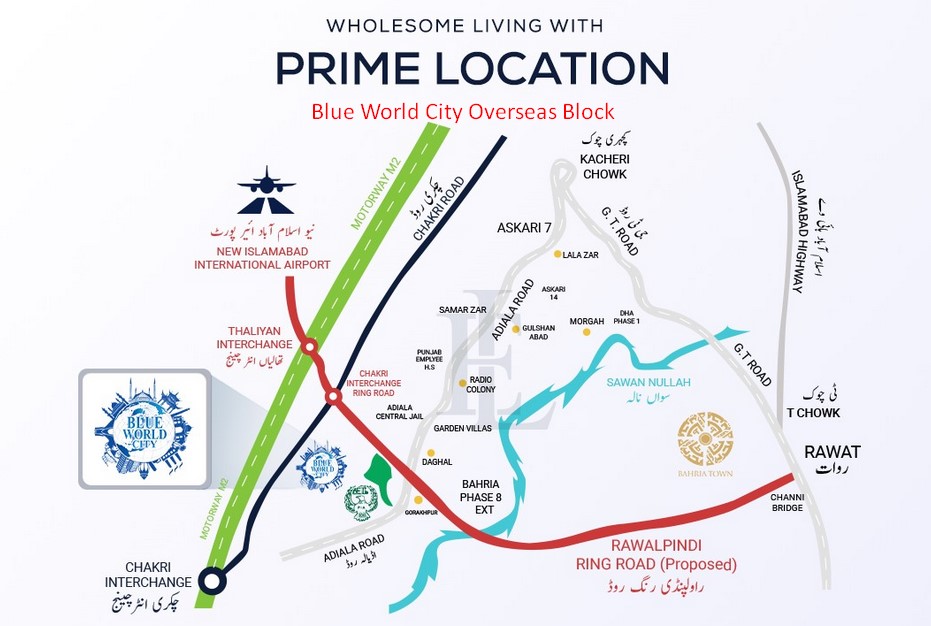blue world city overseas block location