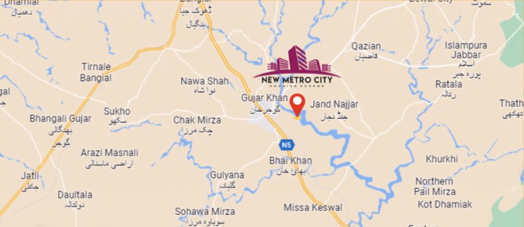 new metro city gujar khan location