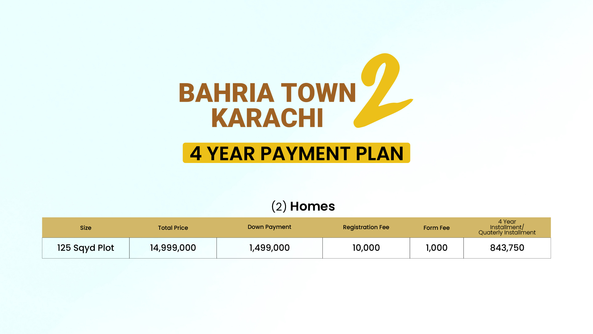 bahria town karachi 2 homes