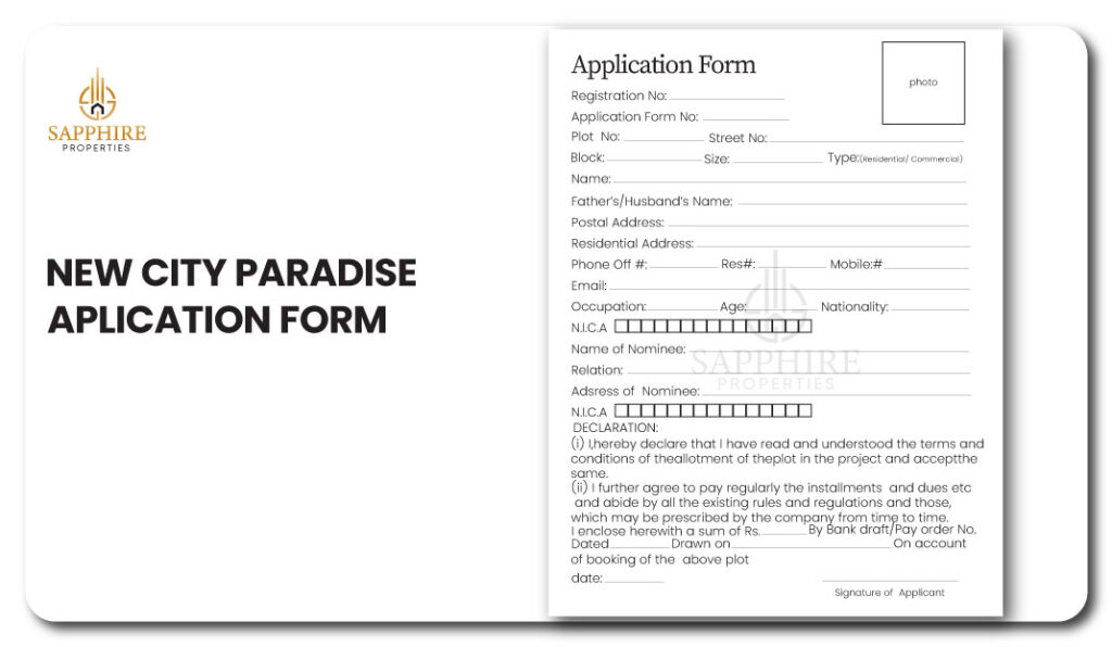 new city paradise application form