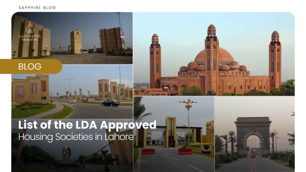 LDA Approved Housing Societies in Lahore