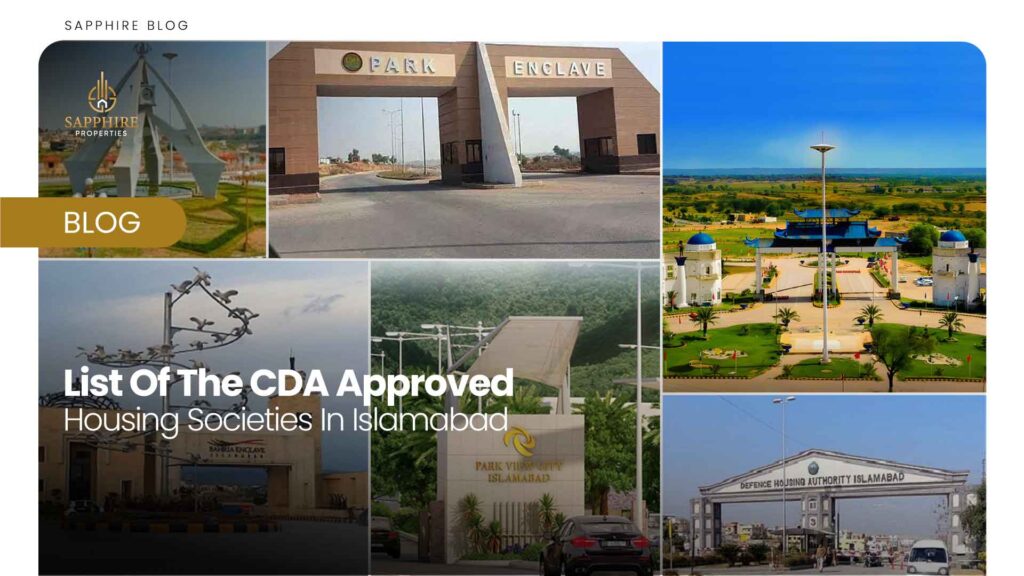 List Of The CDA Approved Housing Societies In Islamabad