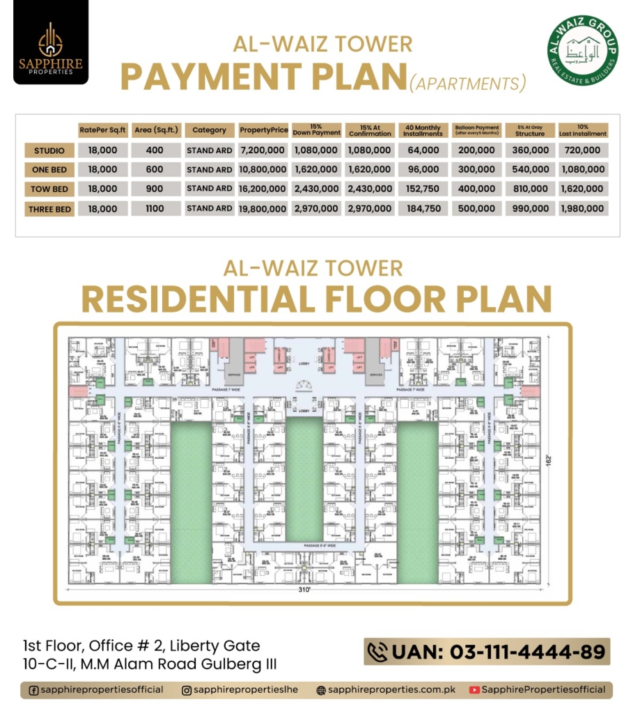 Al-Waiz Tower Payment Plan