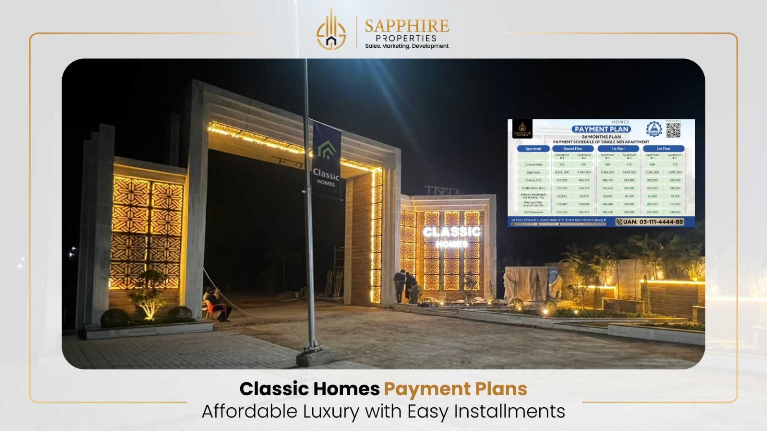 Classic Homes Payment Plan