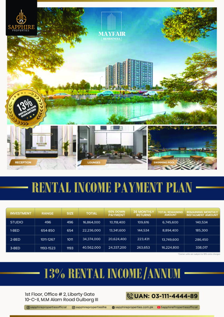 Mayfair Residencia Payment Plan 2025