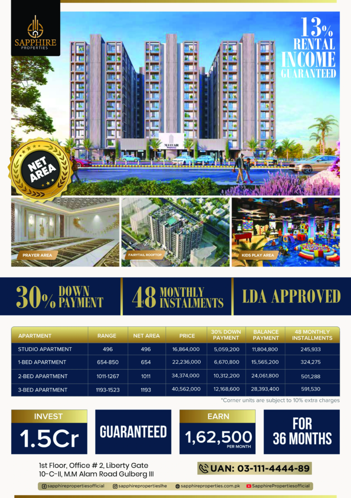 Mayfair Residencia Payment Plan 2025